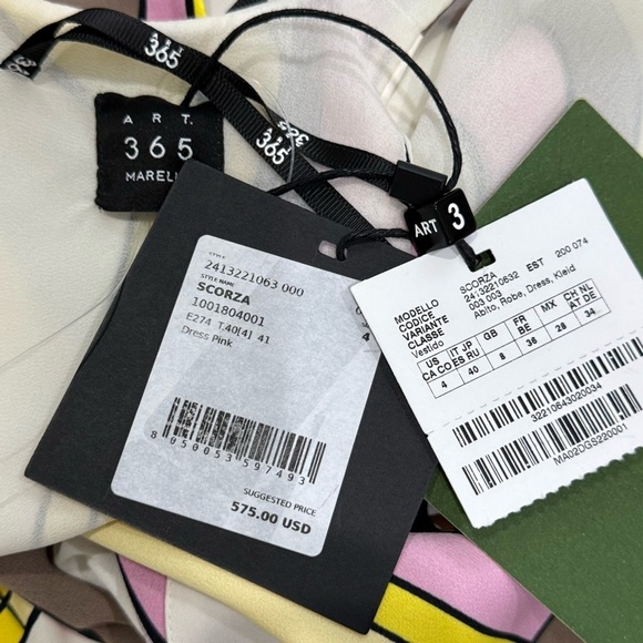 Marella 365 By Max Mara Scorza Sleeveless Geo Print Midi Dress Gold Tone Decor 4 - Picture 14 of 16